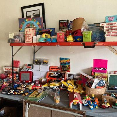 Vintage toys, just a portion. Wait until we get the photos of the bikes!