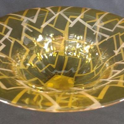Bernard Katz Signed Art Glass Bowl