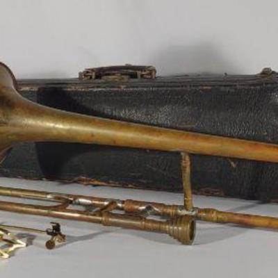 1920s F. E. Olds Trombone & Case (works)