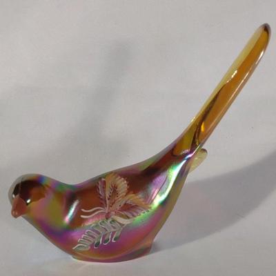 Fenton Artist Signed Millennium Glass Bird