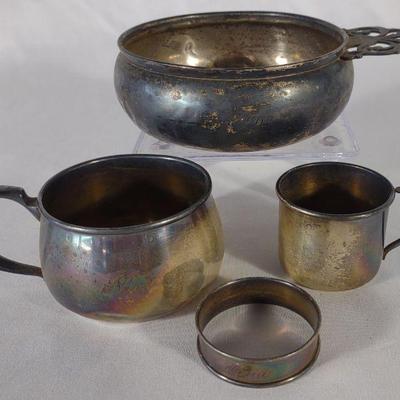 4 pc. Sterling Silver Cups & Napkin Ring