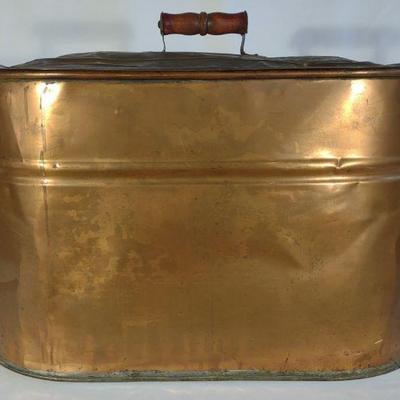 Antique Revere Copper Boiler Tub w/ Lid