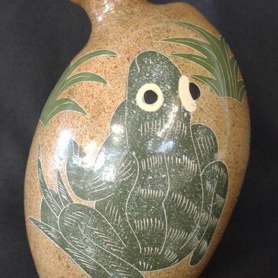 Lourdes Martinez Signed Art Pottery Frog Vase