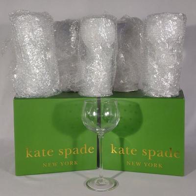 8 Kate Spade Lenox Larabee Dot Wine Glasses (MIB)