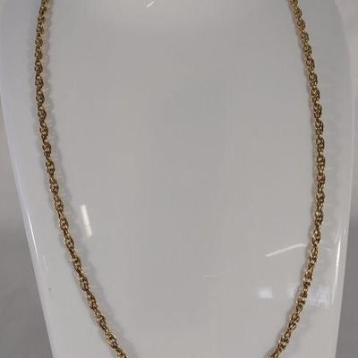 14K Yellow Gold Woven Chain Necklace