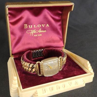 Vintage 10K Rolled Gold Bulova Wrist Watch (Works)