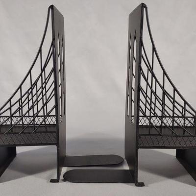 Pair of Metal Suspension Bridge Bookends