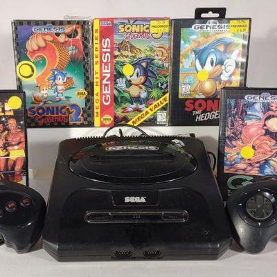 Sega Genesis Console w/ Games & Controllers