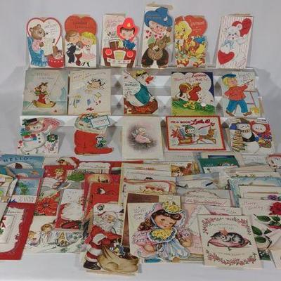 Vintage Valentines & Christmas Greetings Cards