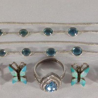 Sterling Silver & Turquoise Jewelry Suite