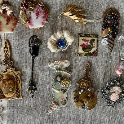 Hand crafted brooches & pins