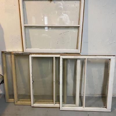 Assorted vintage windows for painting 