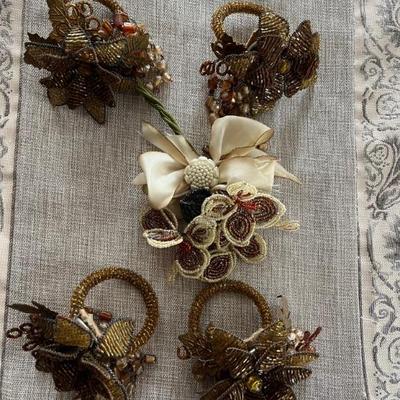 Beaded & embellished napkin rings