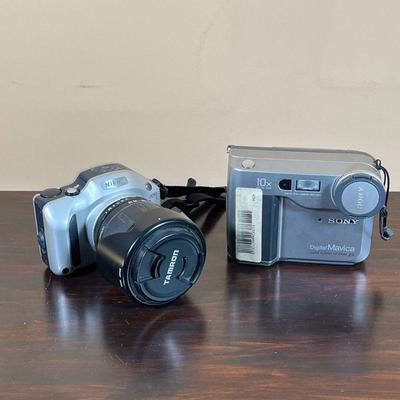 (2pc) EARLY DIGITAL CAMERAS | Including a Sony Digital Mavica (MVC-FD71) and a Nikon Pronea S with a Tamron 28-105mm lens