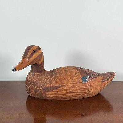 J&W KIRKLAND DECOY | Mallard Hen duck decoy, Craggy Lock collection, signed on underside, with artist signed certificate of authenticity...