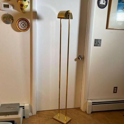 BRASS ART DECO FLOOR LAMP | Single bulb with dimmer switch - h. 63 x l. 9 x d. 7 in.