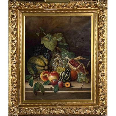 JOSEPH CORREGGIO (1810-1891) | Still Life With Melons & Other Fruit
Oil on canvas
signed lower right 
