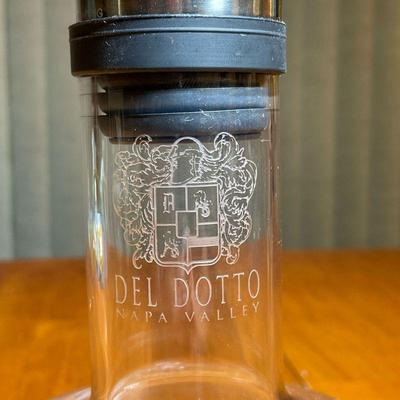 DEL DOTTO WINE DECANTER | Del Dotto Napa Valley wine decanter - h. 8-1/2 x dia. 7 in.