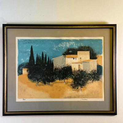 PIERRE BISIAUX LITHOGRAPH | Pierre Bisiaux (b. 1924), lithograph, ed. 58/275 and pencil signed lower right - 23-3/4 x 30 in. (frame)