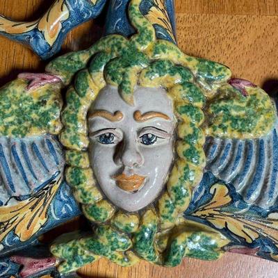 ITALIAN FAIENCE JESTER | Signed on the back, Matteo Caitagirone - 9 x 8-1/2 in.