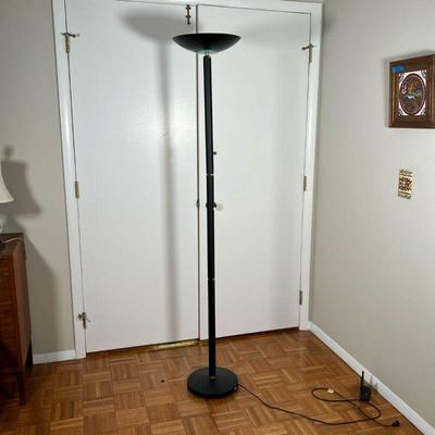 DECO STYLE FLOOR LAMP | Black column floor lamp with dimmer - h. 71 x dia. 12-1/2 in.
