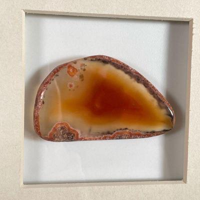 FRAMED BANDED AGATE SET | Three agate stones framed together - h. 23-1/2 x 12 in. (frame)