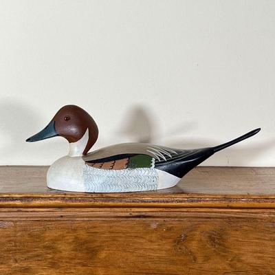 FINTAIL PAINTED DECOY | Stamped on the underside, 