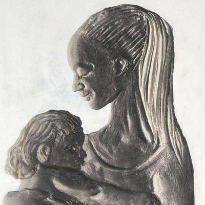 JACK EISNER (1925-2003) | Mother and child intaglio, incised signature lower left, float mounted in a shadow box frame and pencil signed...