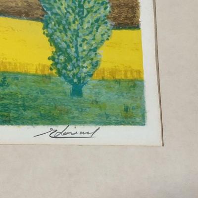 MAURICE LOIRAND PRINT | Maurice Loirand (French, 1922-2008): print of countryside, pencil signed lower right, ed. 175/275, matted and...