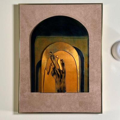 SHIRLEY ROSENTHAL (1925-2015) | Mixed enameled metal mounted on board, with artist's label on verso - 17-1/4 x 13 in.
