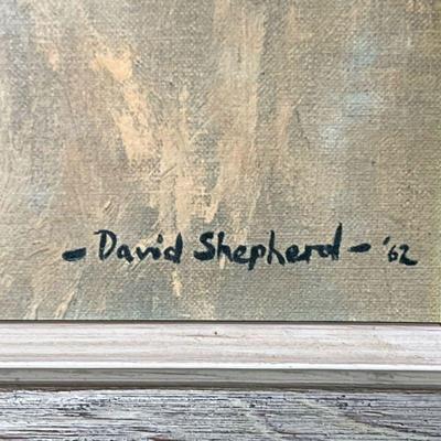 DAVID SHEPHERD ELEPHANT PRINT | Showing an elephant in a field - 23-3/4 x 34 in.
