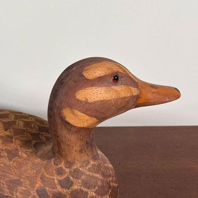 J&W KIRKLAND DECOY | Mallard Hen duck decoy, Craggy Lock collection, signed on underside, with artist signed certificate of authenticity...