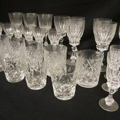 1156A	31 PIECE LOT OF ASSORTED CRYSTAL DRINKWARE INCLUDING WINE, CORDIALS, & TUMBLERS
