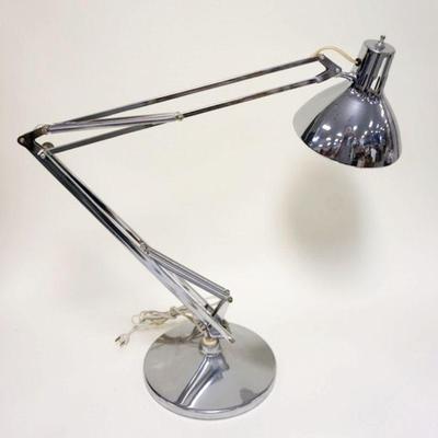1037	VINTAGE LUXO CHROME MIDCENTURY MODERN DESK LAMP, THIS WAS THE LAMP ON THE FLOATING DESK
