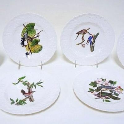1092	LOT OF 6 ALFRED MEAKON BIRD PLATES 9 IN
