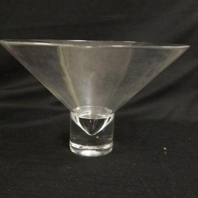 1178	TIFFANY & CO MODERN 2 PART GLASS BOWL DESIGNED BY PIERO SARTOGO ARCHITEC, APPROXIMATELY 7 1/2 IN HIGH
