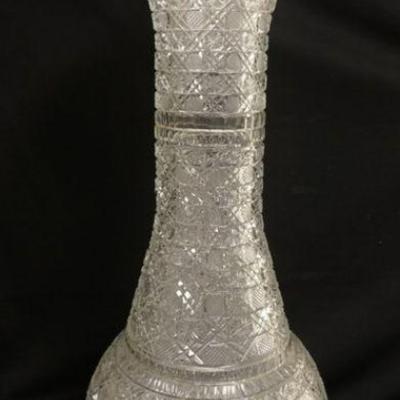 1200	HUGE CUT GLASS FLOOR VASE, APPROXIMATELY 29 1/2 IN HIGH
