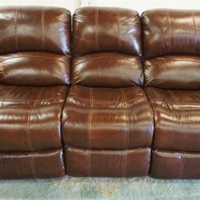 1232	LEATHER ELECTRIC RECLINING SOFA, APPROXIMATELY 84 IN WIDE
