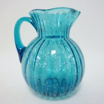 1168	VICTORIAN BLOWN GLASS PITCHER, APPROXIMATELY 8 1/2 IN HIGH
