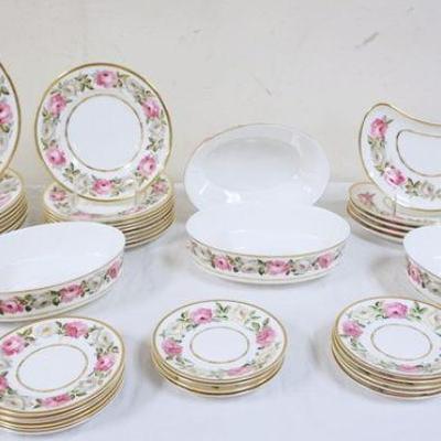 1038	ROYAL WOCESTER *ROYAL GARDEN* ASSORTED CHINA, 45 PIECES
