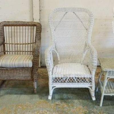 1245	GROUP OF ASSORTED WICKER PATIO FURNITURE, SOME W/COVERS
