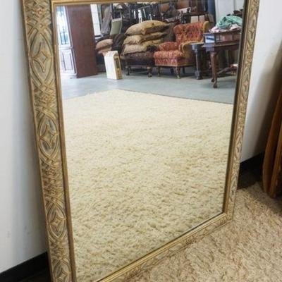 1262	HANGING WALL MIRROR IN ORNATE GILT & IVORY FINISH FRAME, APPROXIMATELY 36 IN X 44 IN
