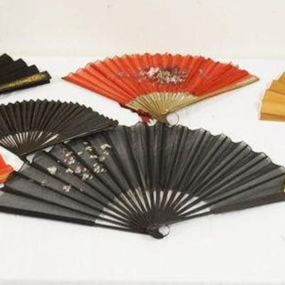 1066	GROUP OF 7 ASSORTED ANTIQUE FANS
