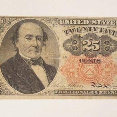 1207	25 CENTS US FRACTIONAL CURRENCY, ROBERT J WALKER 1874
