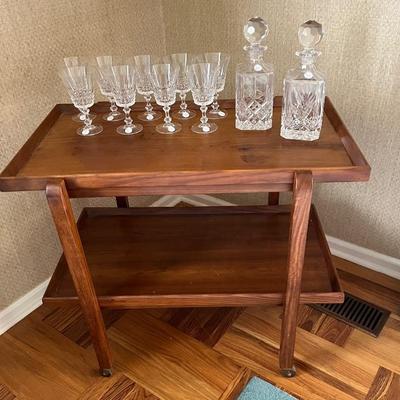 Danish modern bar cart.