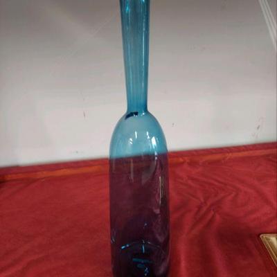very nice blue glass vase