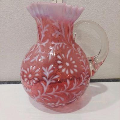 strawberry glass water pitcher