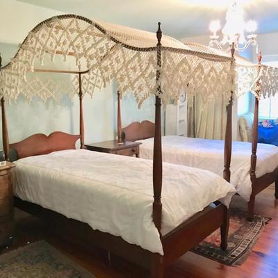 canopied twin bed frame with canopy $289 each
2 available
Boxsprings and mattresses SOLD
