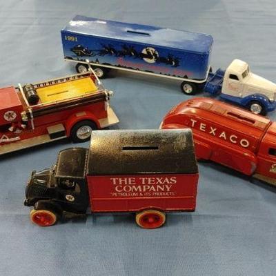 Large collection of vintage diecast banks