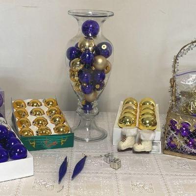 Purple & Gold Holiday Decor